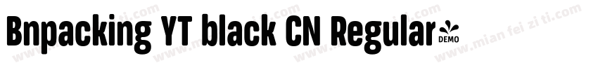 Bnpacking YT black CN Regular字体转换